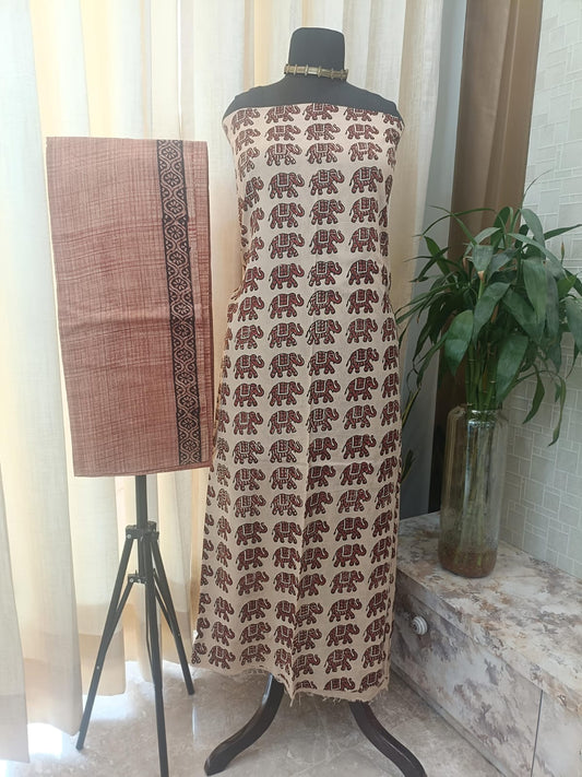 Pure Cotton ELEPHANT PRINT Hand Block Suits